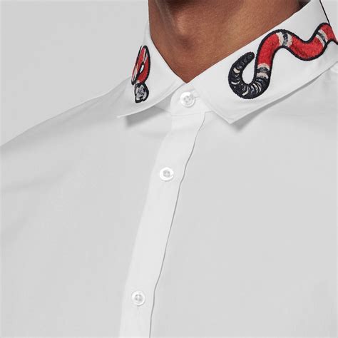 gucci snake dress shirt|gucci snake shirt men.